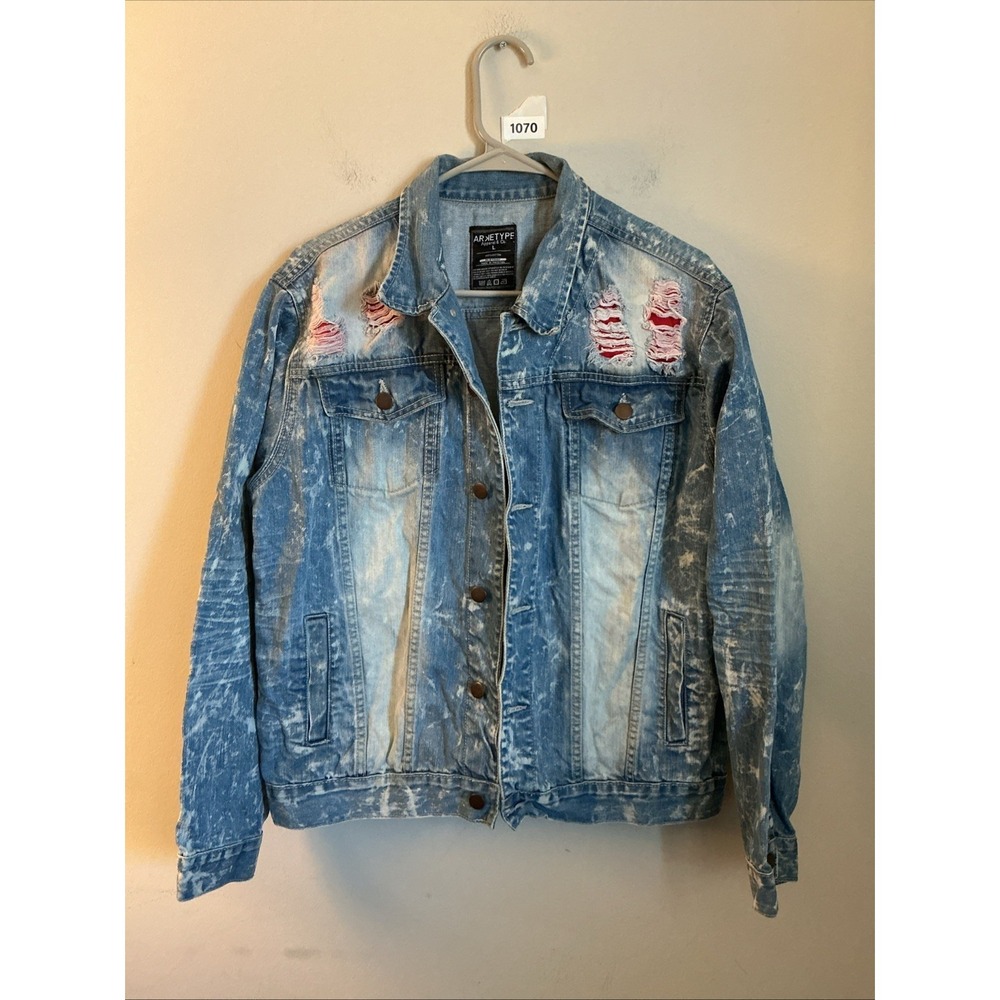 Arketype Denim Jacket Size L Blue Mens